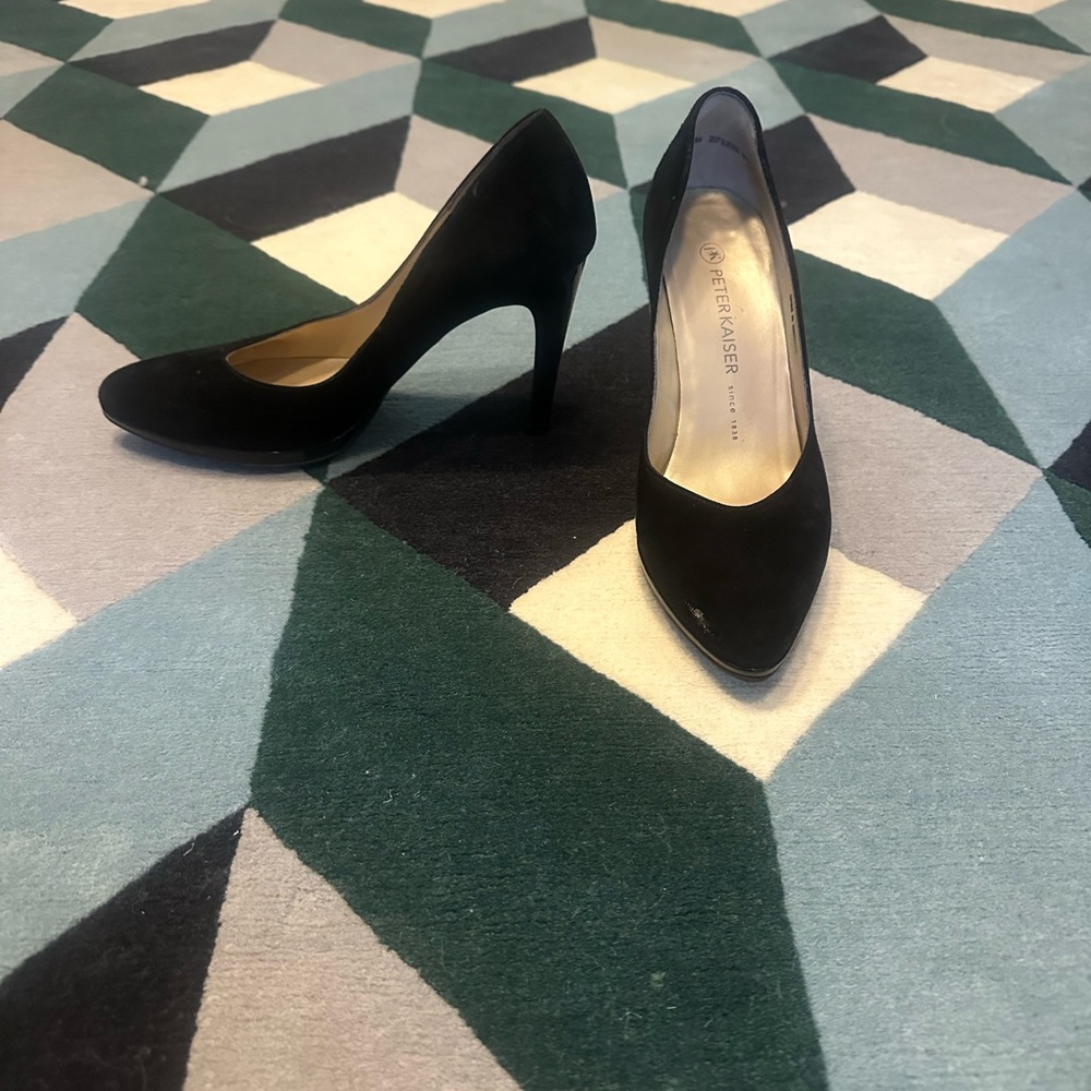 Peter Kaiser Black Suede Heels